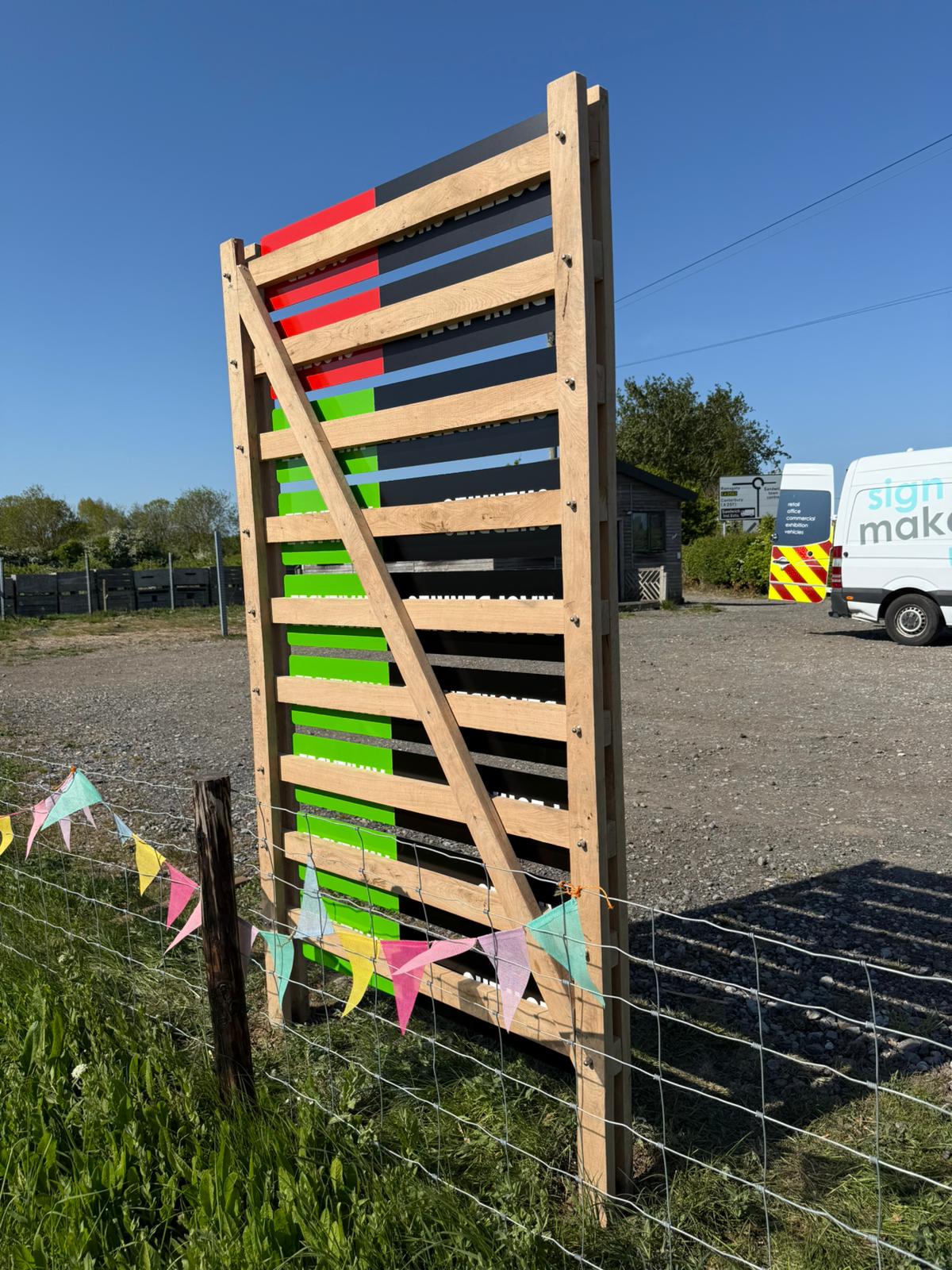 Oak Opening Sign Back