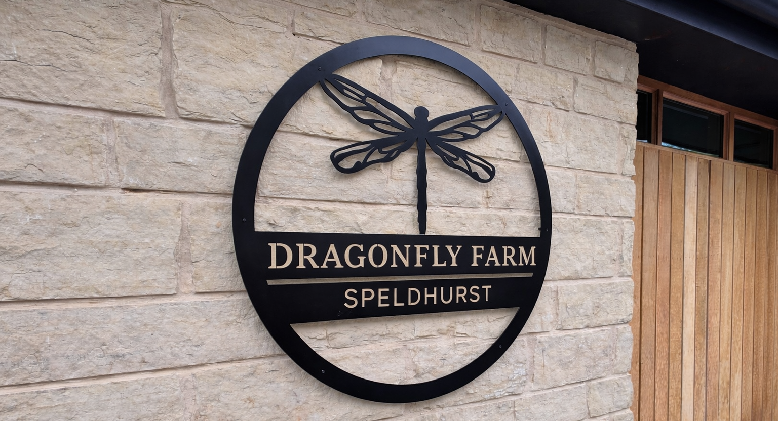 Dragonfly Farm Stencil Cut Logo