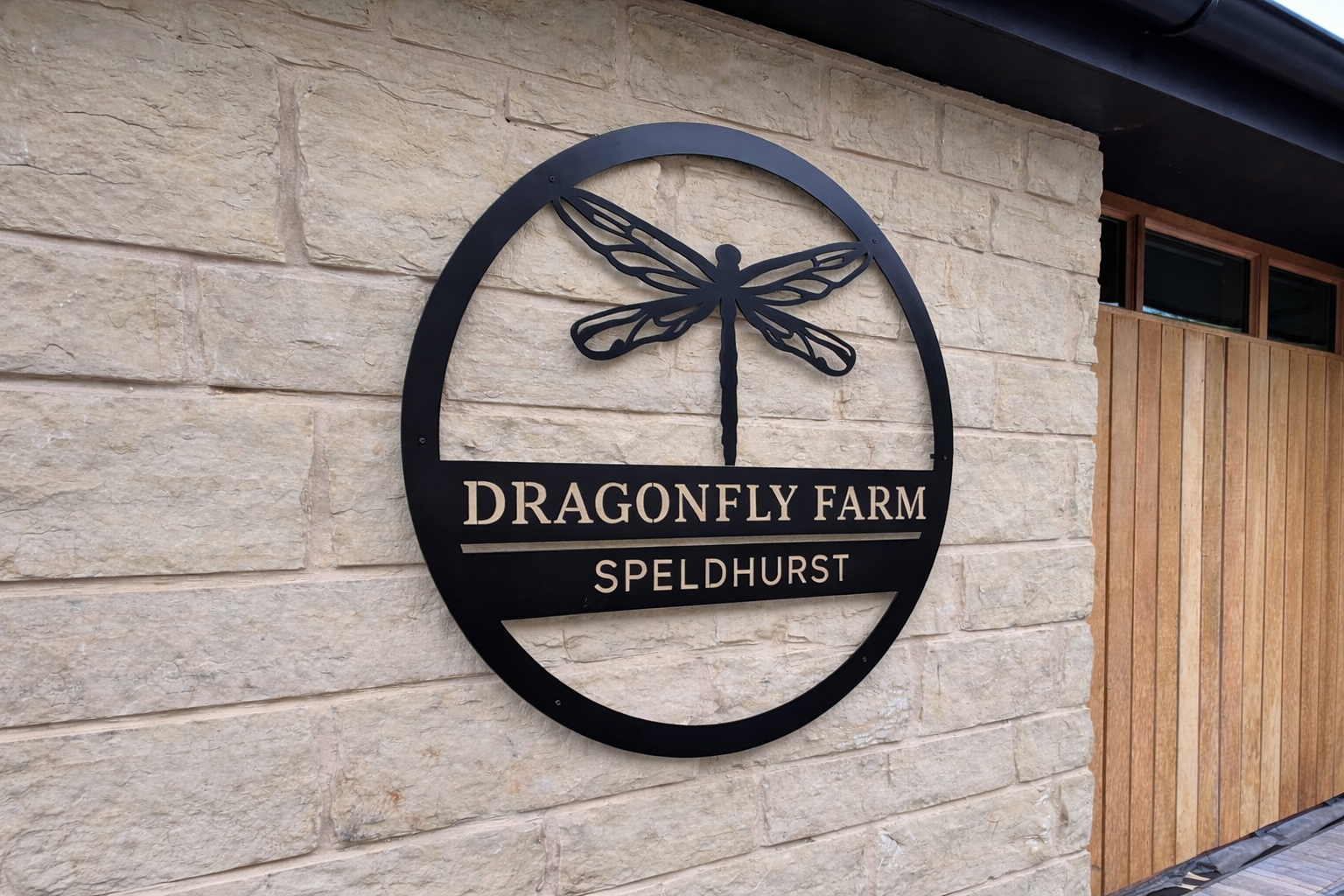 Dragonfly Farm Stencil Cut Logo