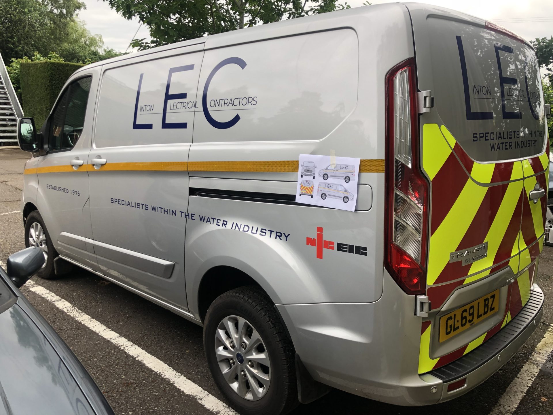 Simple Vinyl Lettering Transit Custom