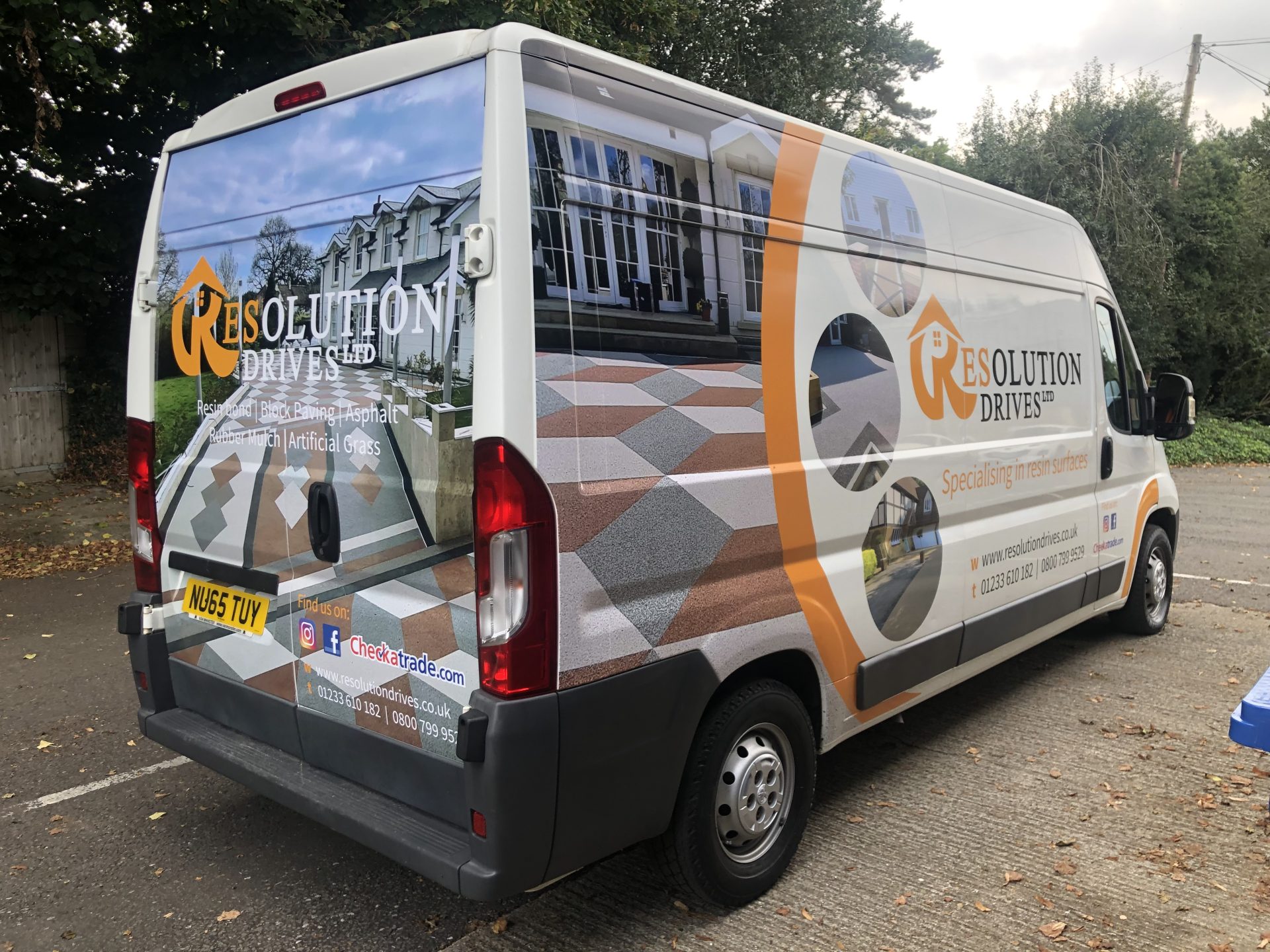 Driveways Van Partial Wrap