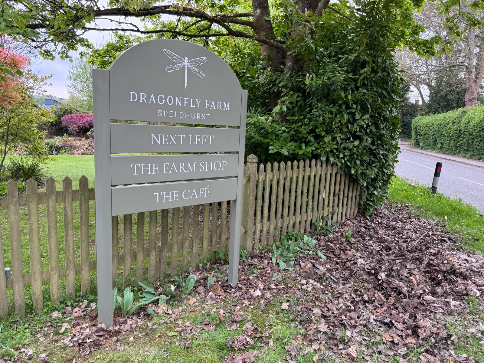Dragonfly Side Entrance Sign
